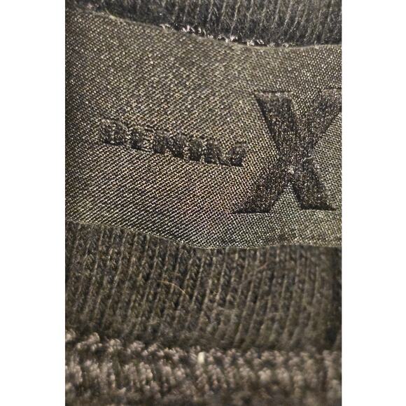 Alexander Wang Denim Jean Shorts Bite Clash, Black Denim Front Fleece Back Sz 26 - Picture 6 of 8